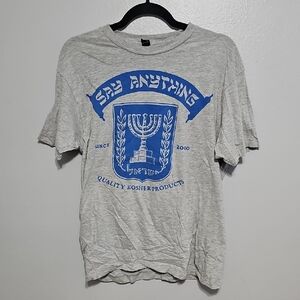 Gray Say Anything L Band T-Shirt